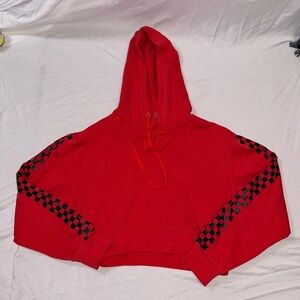 Forever 21 Red Crop Top Hoodie